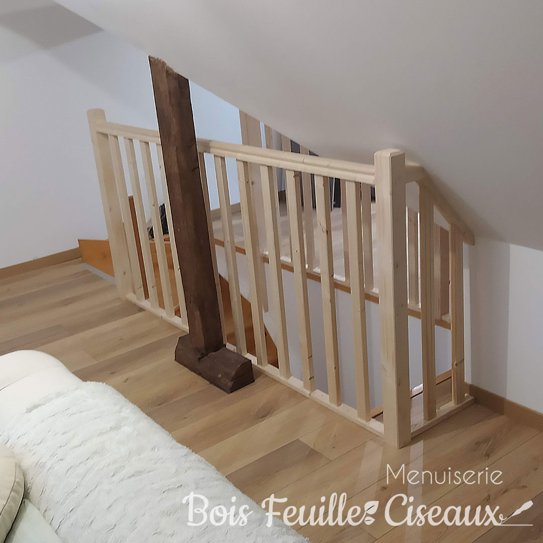 garde-corps sur mesure en sapin