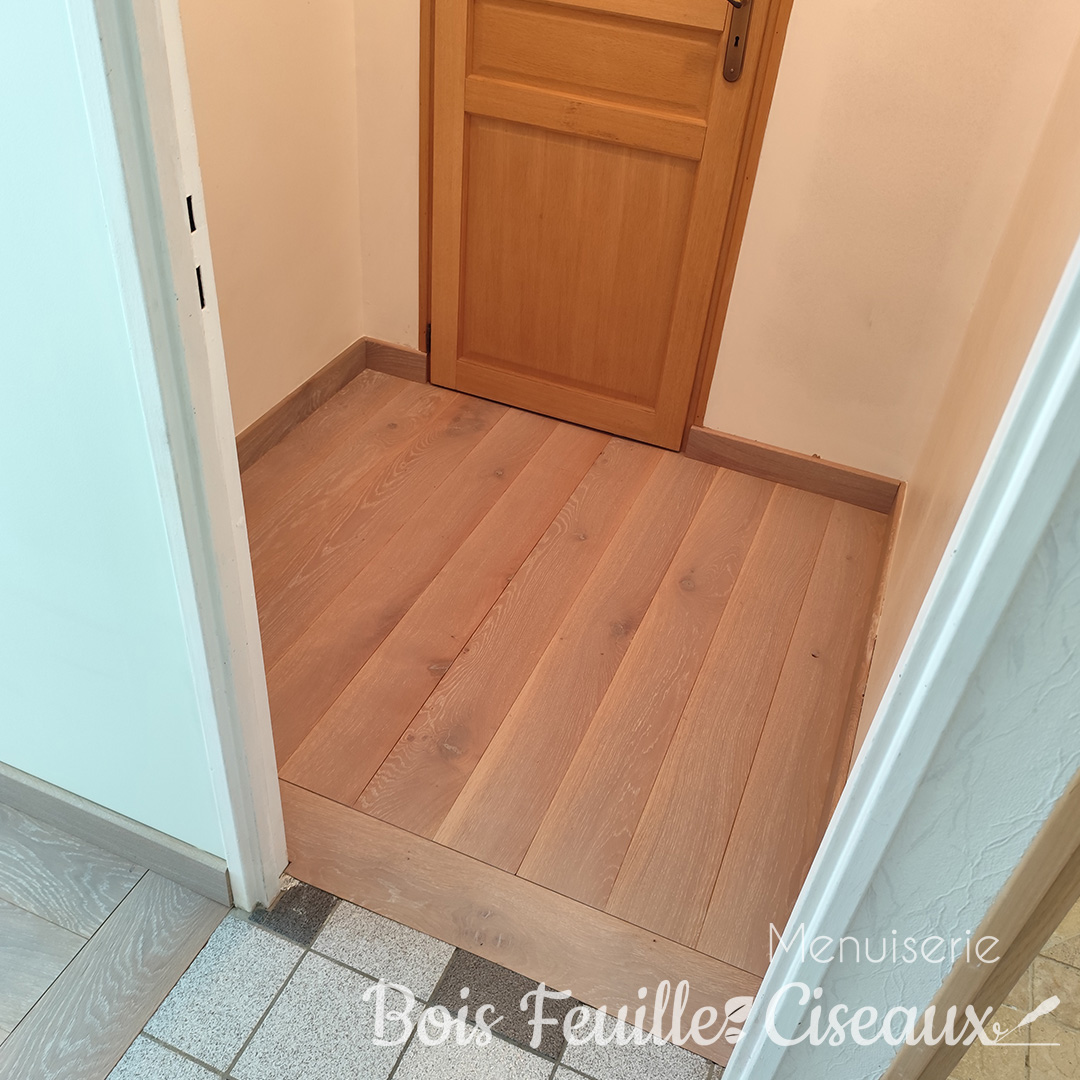 Pose de parquet en chêne massif