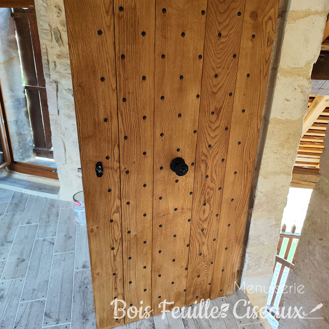 Porte sur mesure en chêne massif