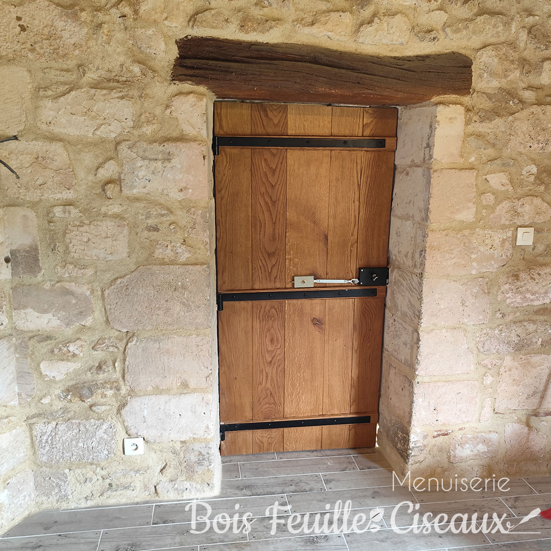Porte sur mesure en chêne massif