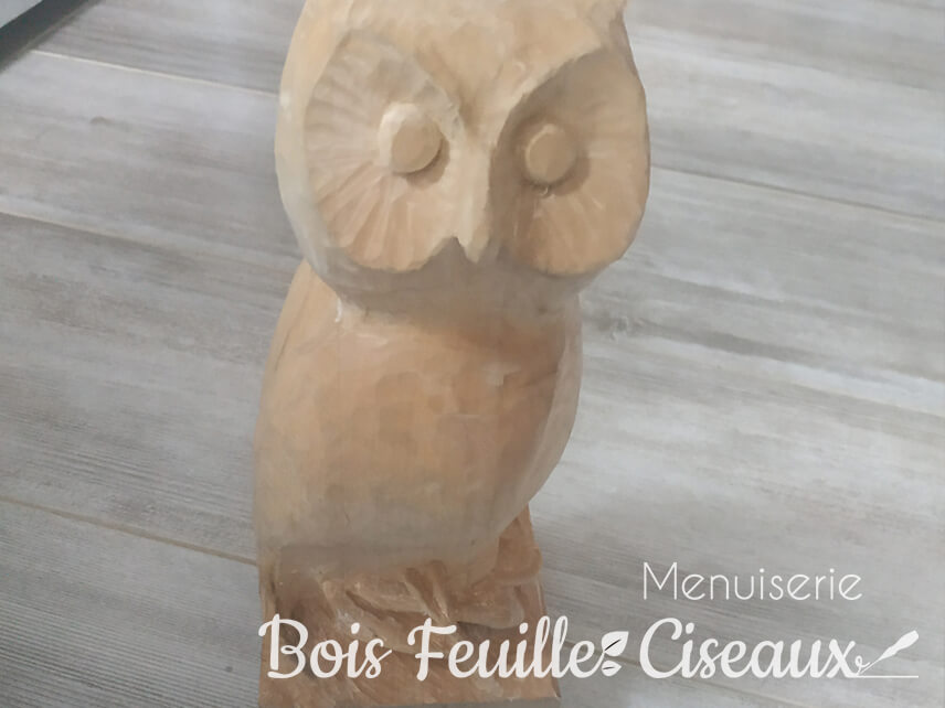 Sculpture sur Bois d'un hibou