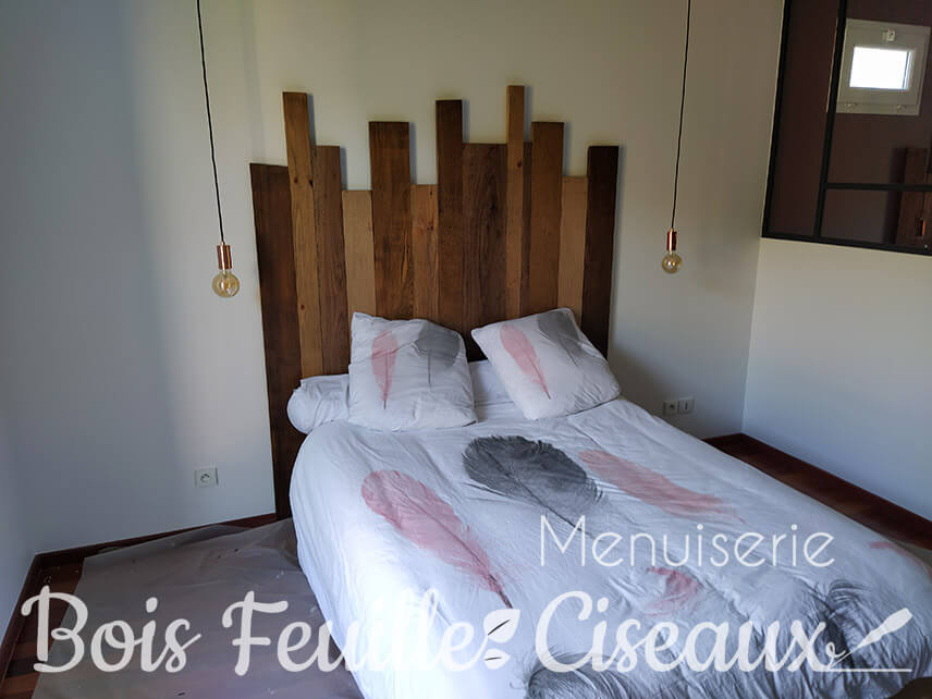 Tête de lit en bois originale